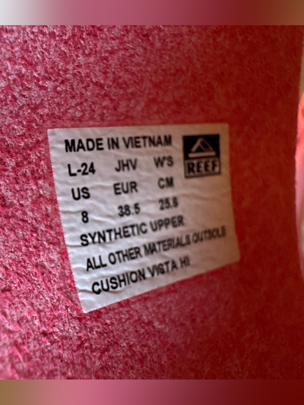 Reef Cushion Vista Hi Pink Platform Arch Support Slide Sandals Women's Size 8 - Picture 12 of 16